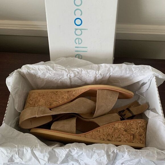 💥Cocobelle sabri suede leather wedge sandal size 7,5 - Picture 6 of 6